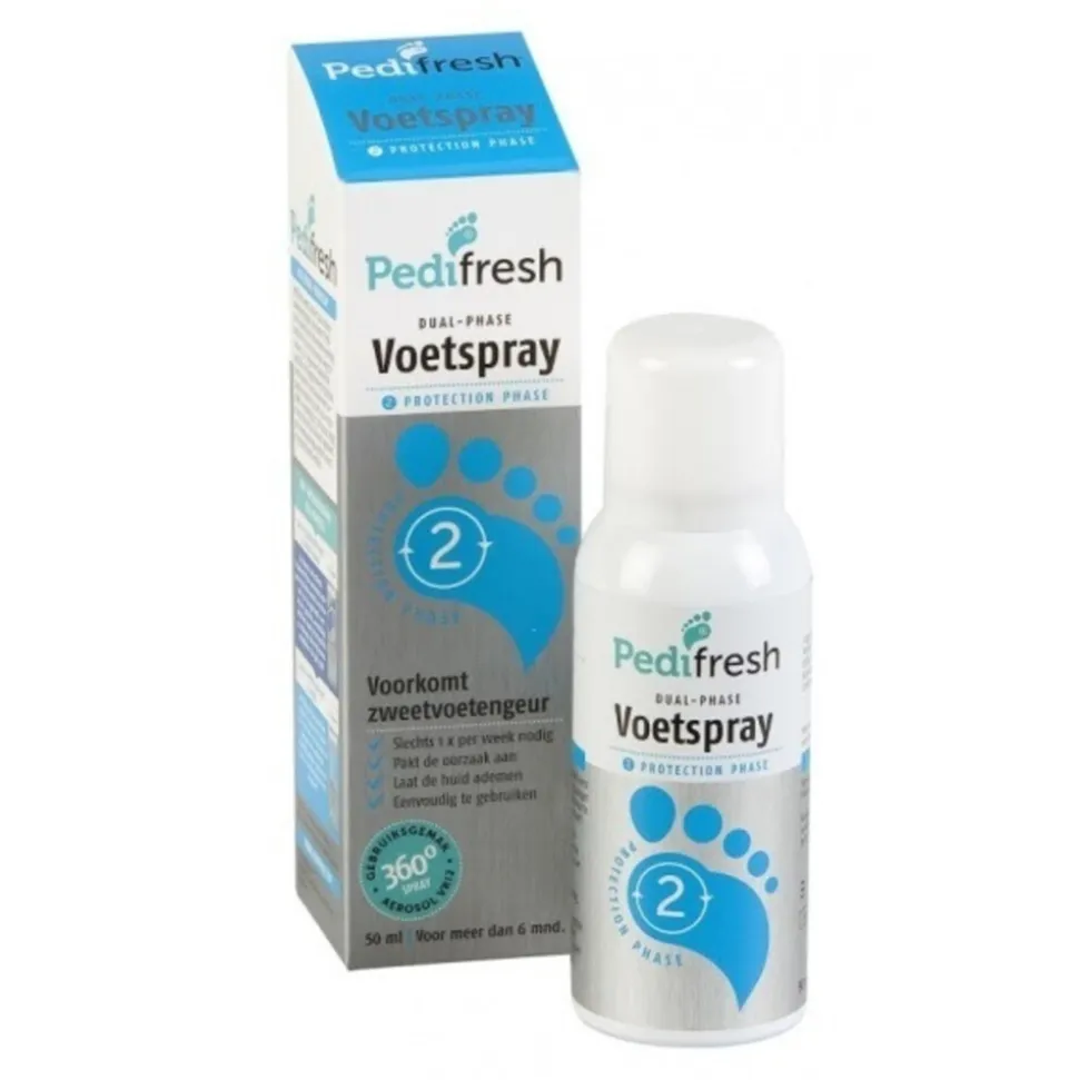 Pedifresh Voetspray Tegen Lange Termijn Zweetvoeten Fase 2 50 ml