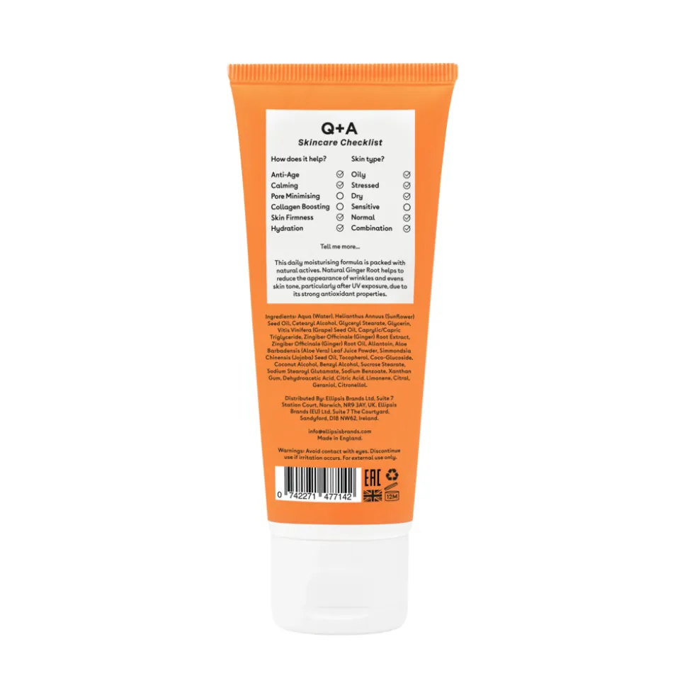 Q+A Ginger Root Daily Moisturiser 75 ml