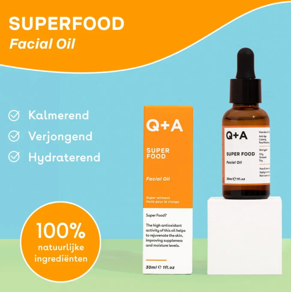 Q+A Superfood Gezichtsolie 30 ml