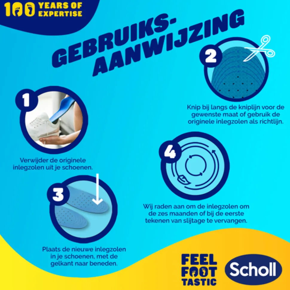 Scholl GelActiv Inlegzolen Casual Large Maat 41-46.5 1 paar