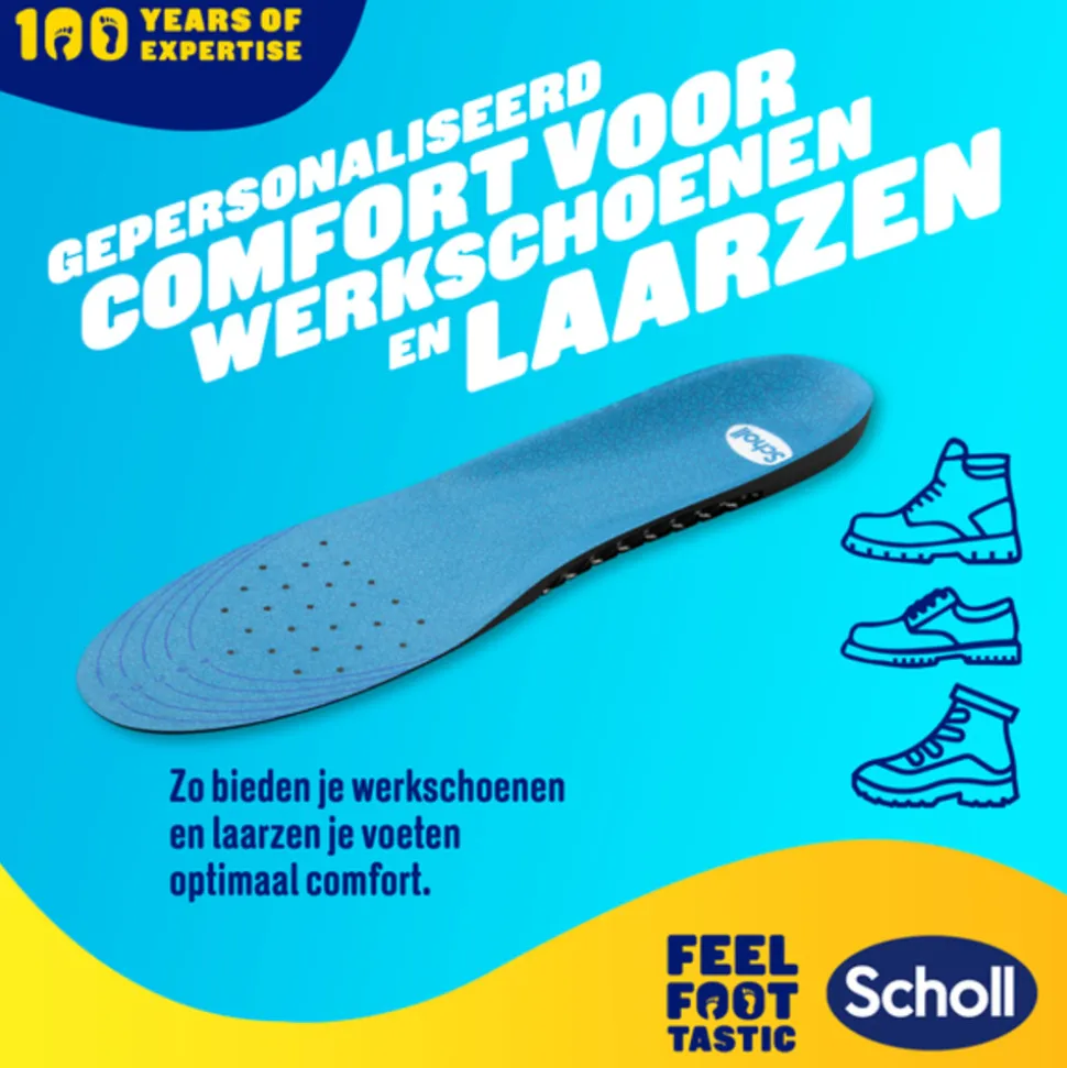 Scholl GelActiv Inlegzolen Work & Boot Small Maat 35.5-40.5 1 paar