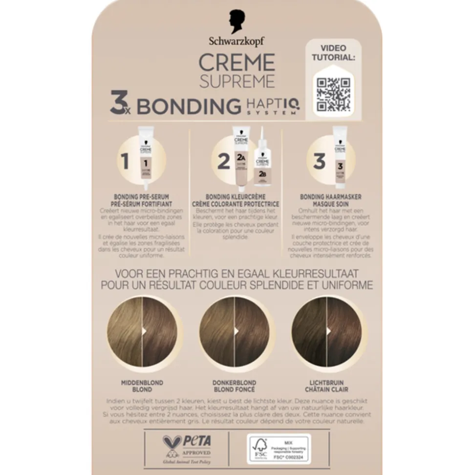Schwarzkopf Creme Supreme Haarkleuring 7-42 1 set