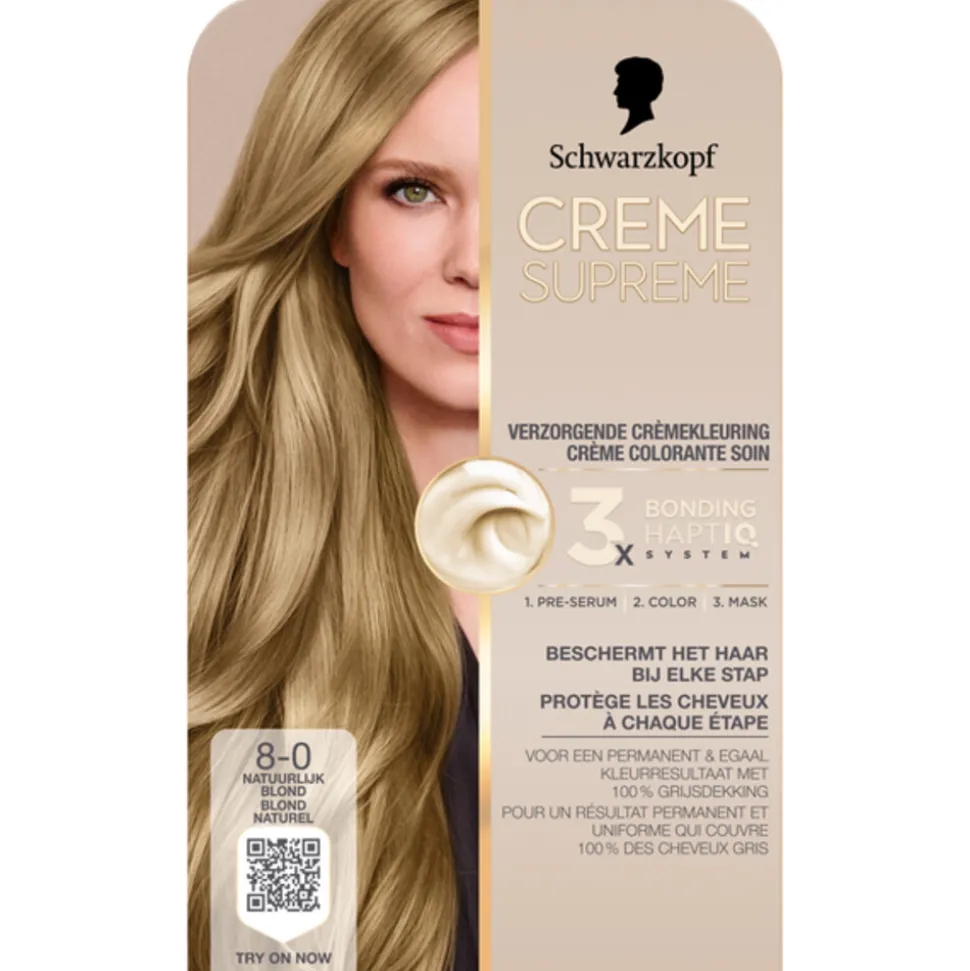 Schwarzkopf Crème Suprème Haarkleuring 8-0 1 set