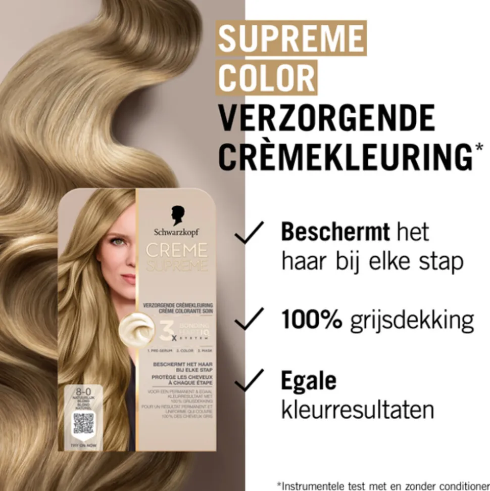 Schwarzkopf Crème Suprème Haarkleuring 8-0 1 set