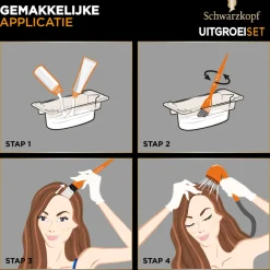 Schwarzkopf Uitgroeiset Haarverf Donkerbruin R4 1 set