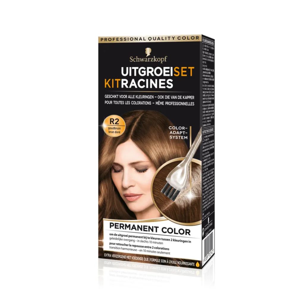Schwarzkopf Uitgroeiset Haarverf Goudbruin R2 1 set