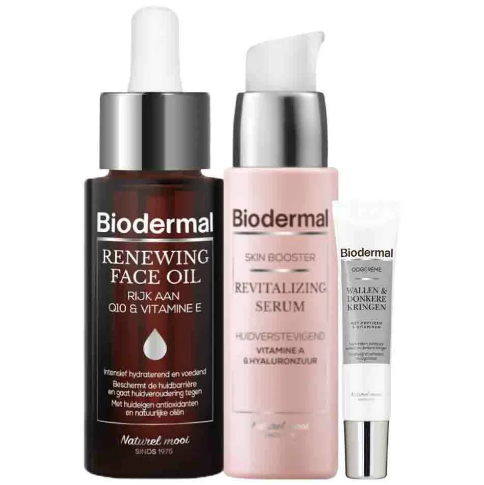 Specialty Treatment Routine Aging Met Skin Booster Revitalizing Serum + WDK Oogcrème + Renewing Face Oil Pakket