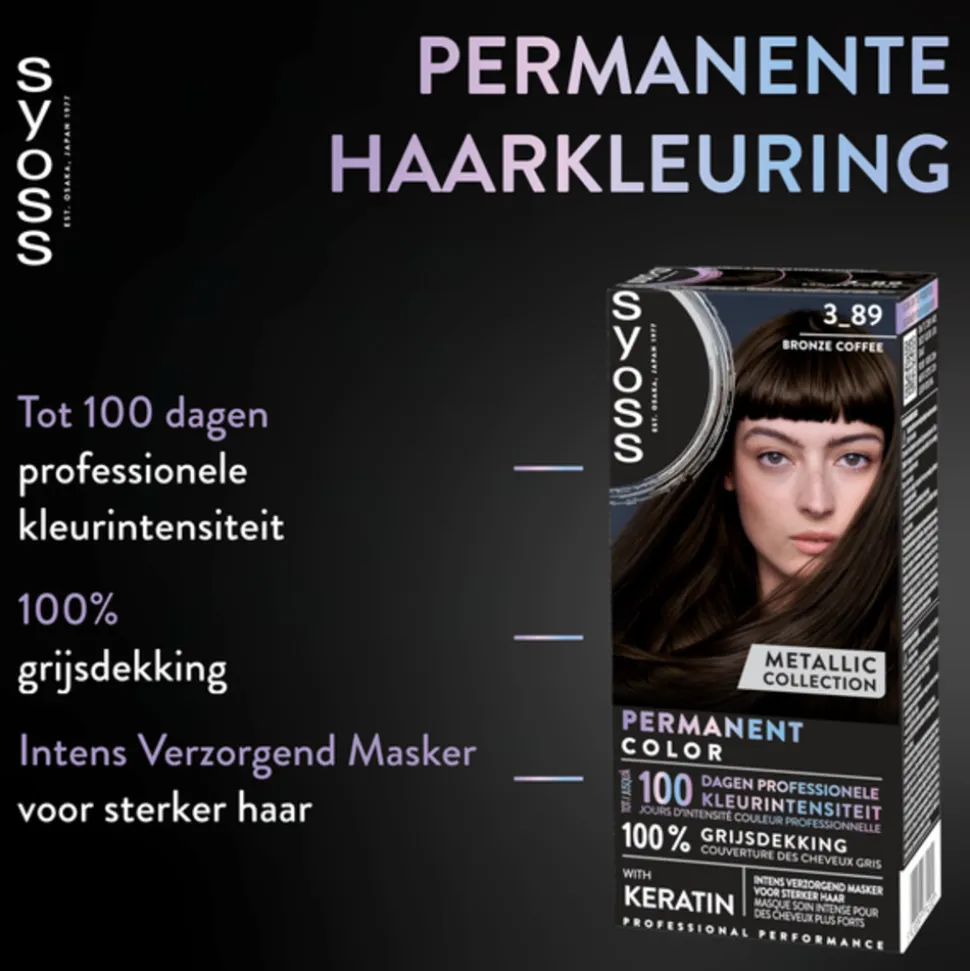 Syoss Baseline Haarverf 3-89 Bronze Coffee