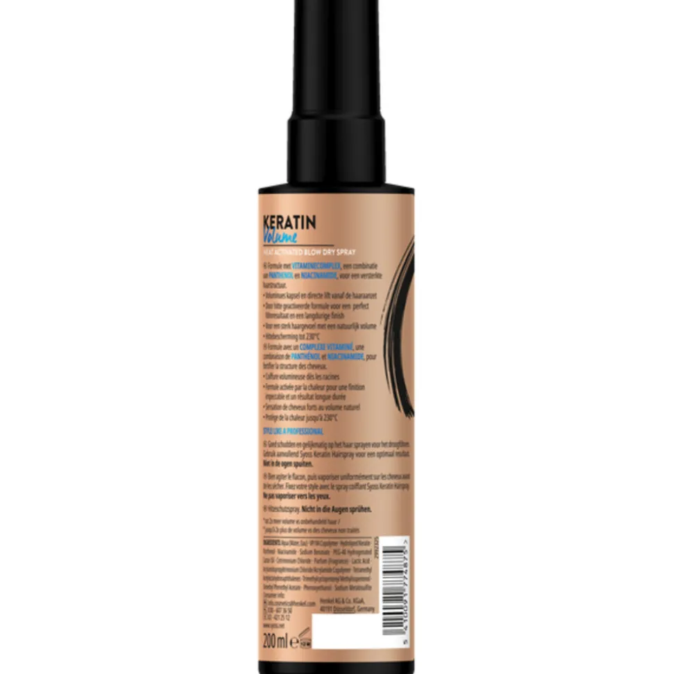 Syoss Keratin & Volume Heatprotection Spray 200 ml