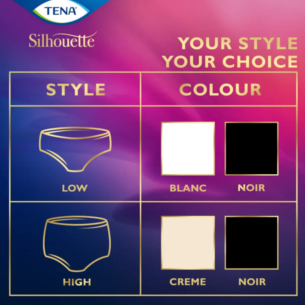 TENA Silhouette Underwear Low Waist Blanc Plus L 10 stuks