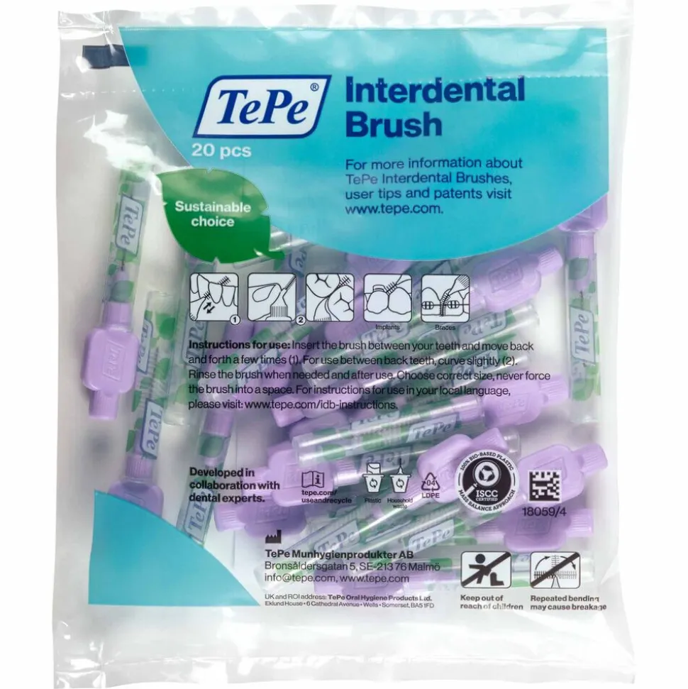 TePe Interdentale Ragers Extra Soft 1,1 mm Maat 6 Paars 20 stuks