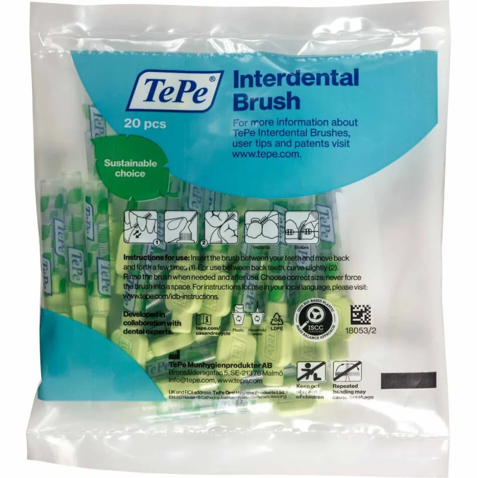 TePe Interdentale Ragers Extra Soft 0,8 mm Maat 5 Groen 20 stuks