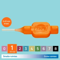 TePe interdentale Ragers original 0,45 mm Oranje 6 stuks
