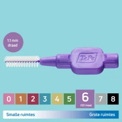 TePe Interdentale Ragers Original 1,1 mm Paars 6 stuks