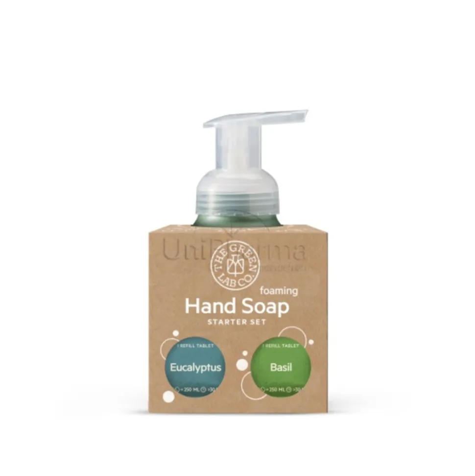 The Green Lab Co Starterset Handzeep Tabletten Basis Eucalyptus & Basilicum 1 set