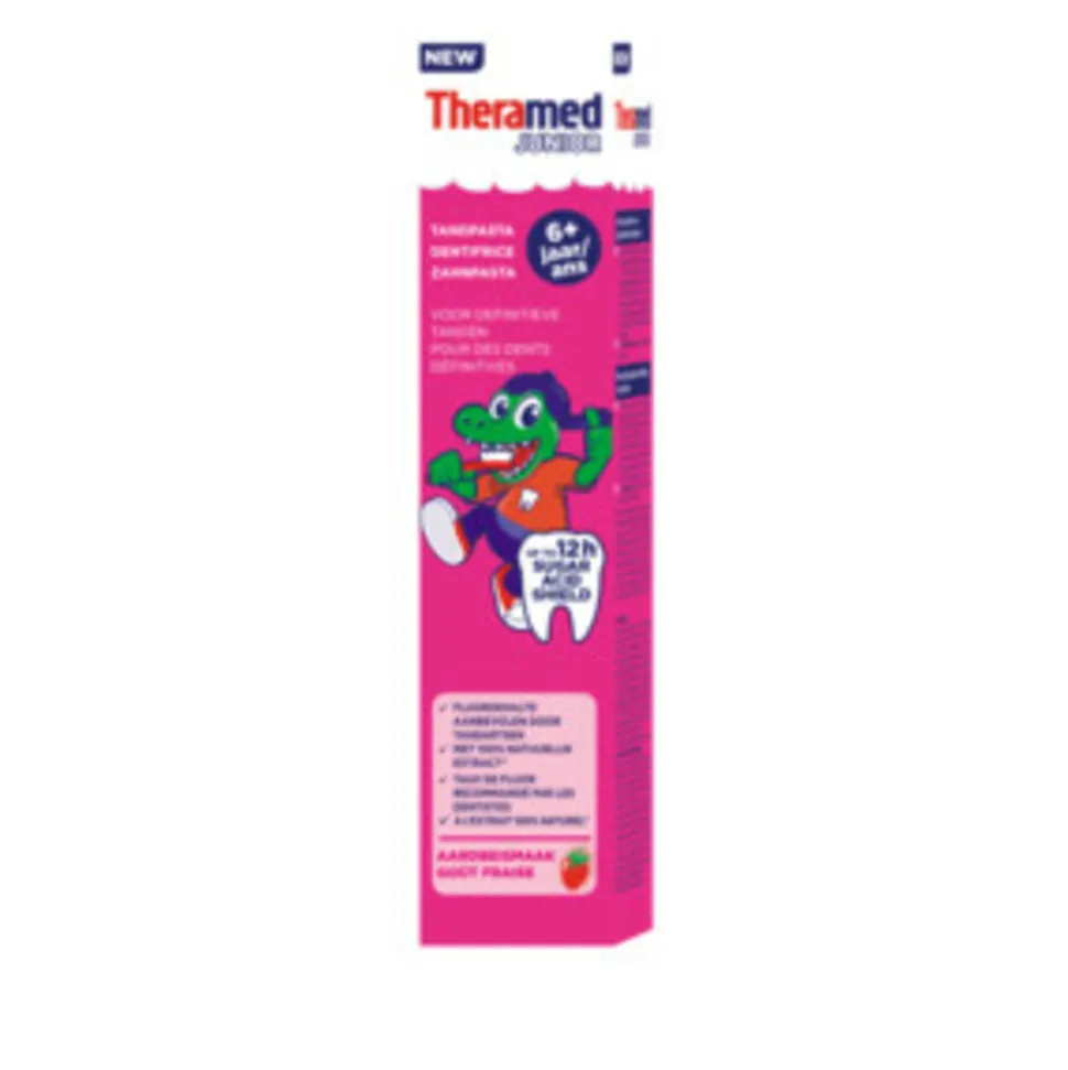 Theramed Tube Junior Aardbei 6+ 50 ml