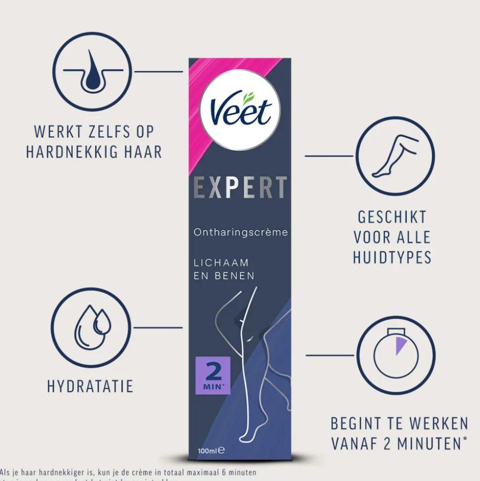 Veet Expert Ontharingscrème Benen 100 ml