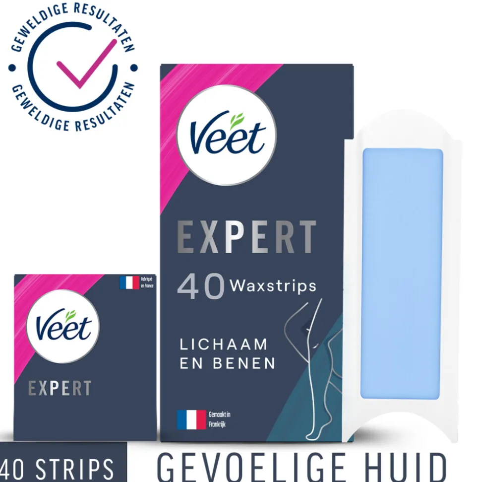 Veet Expert Waxstrips Benen Sensitive 40 stuks