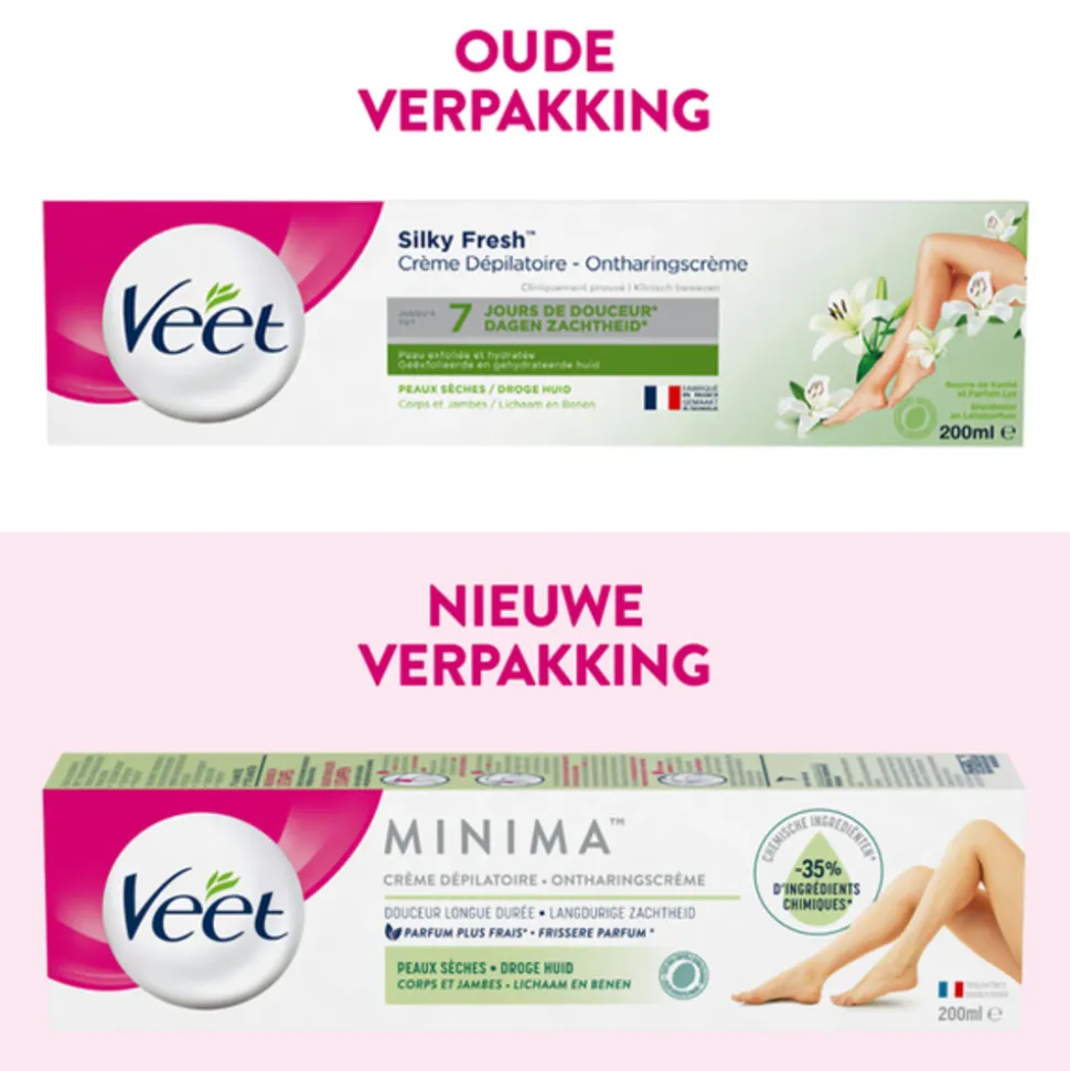 Veet Ontharingscrème Minima Droge huid 200 ml
