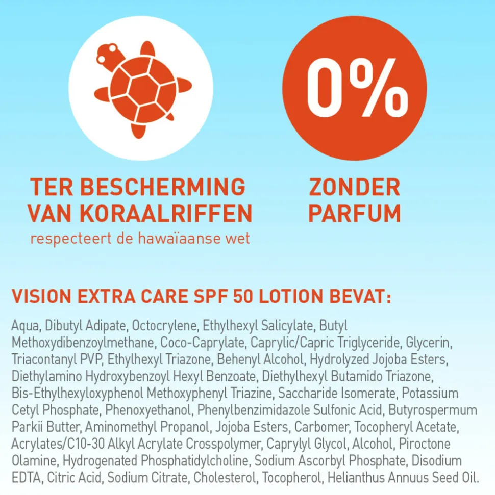Vision Zonnebrand Crème Extra Care SPF 50 185 ml