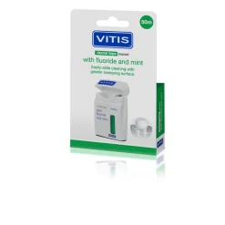 Vitis Waxed Dental Tape Fluoride & Mint 50 meter