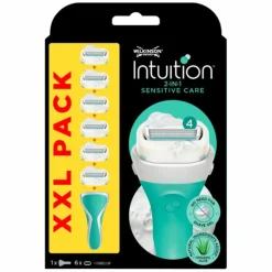 Wilkinson Intuition 2 in 1 Sensitive Care Scheermes XXL Voordeelverpakking 6 stuks