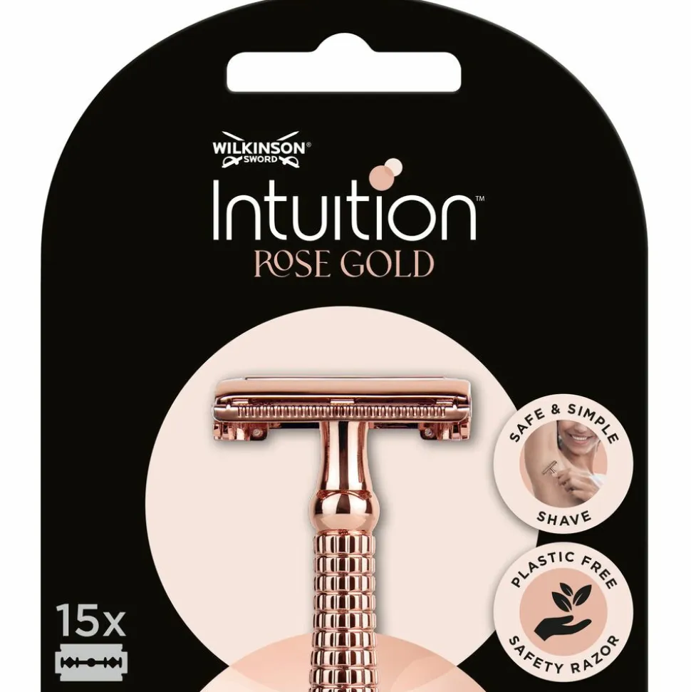 Wilkinson Intuition Navulmesjes Rose Gold Safety Razor 15 stuks