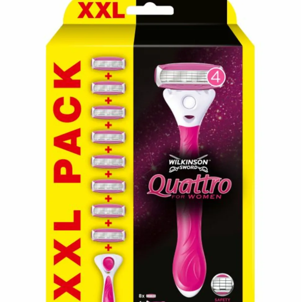 Wilkinson Quattro for Women Scheermes XXL Voordeelverpakking 8 stuks