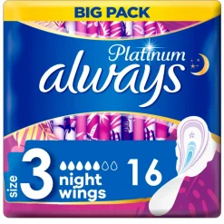 8x Always Maandverband Platinum Ultra Night 16 stuks