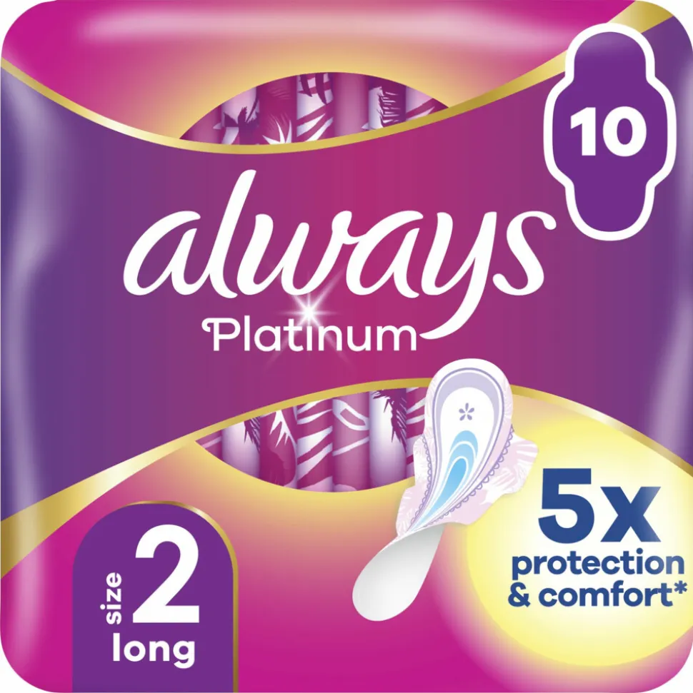 16x Always Maandverband Platinum Long 10 stuks