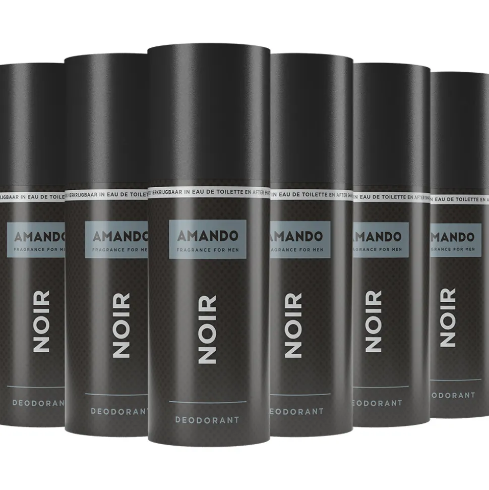 6x Amando Deodorant Spray Noir 150 ml