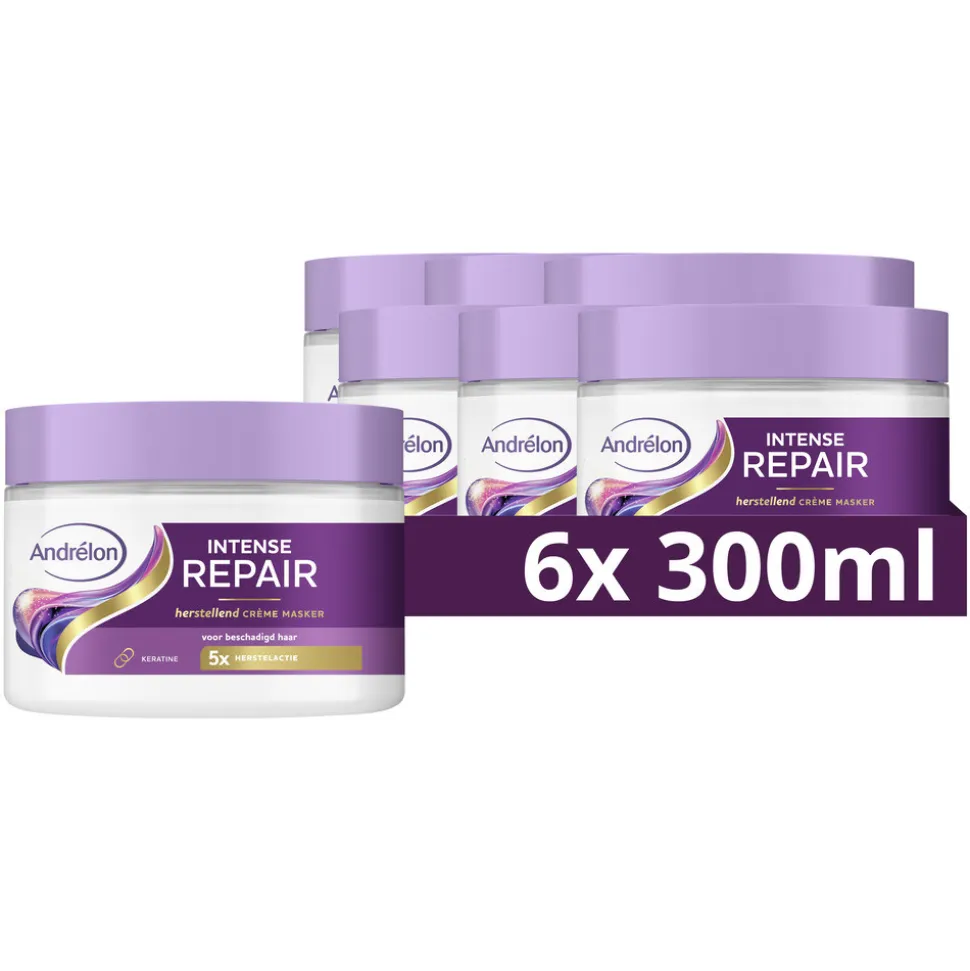 6x Andrélon Crème Haarmasker Intense Repair 300 ml