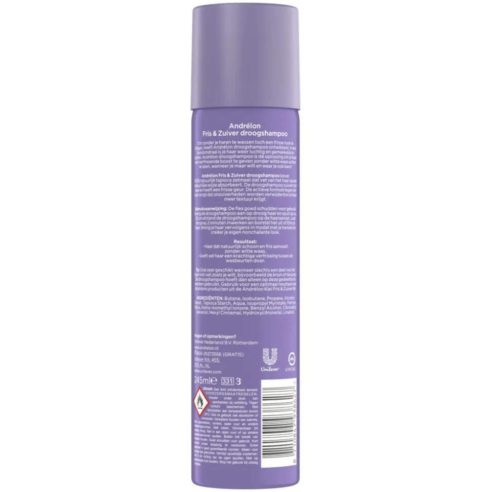 6x Andrélon Droogshampoo Fris & Zuiver 245 ml