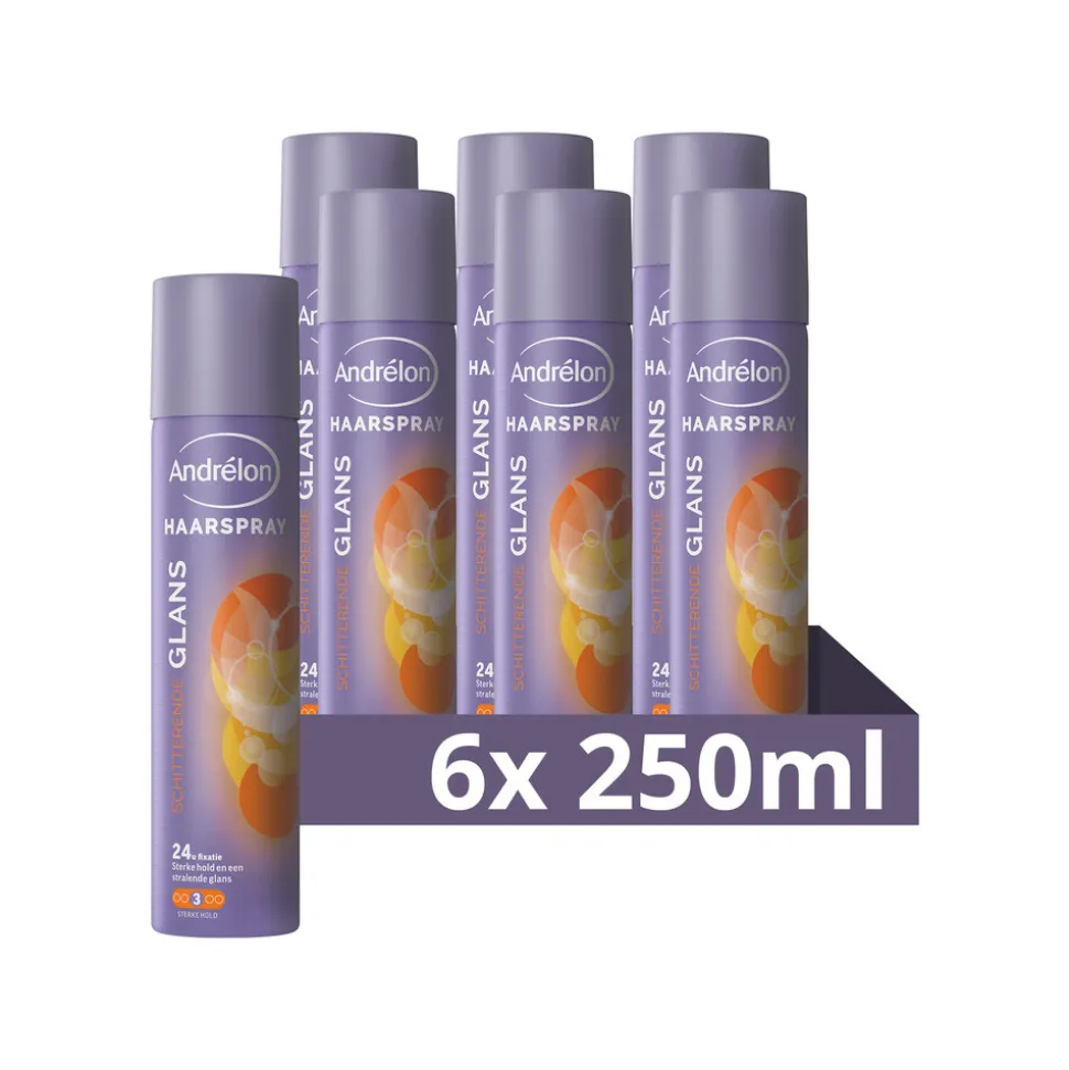 6x Andrélon Haarspray Schitterende Glans 250 ml