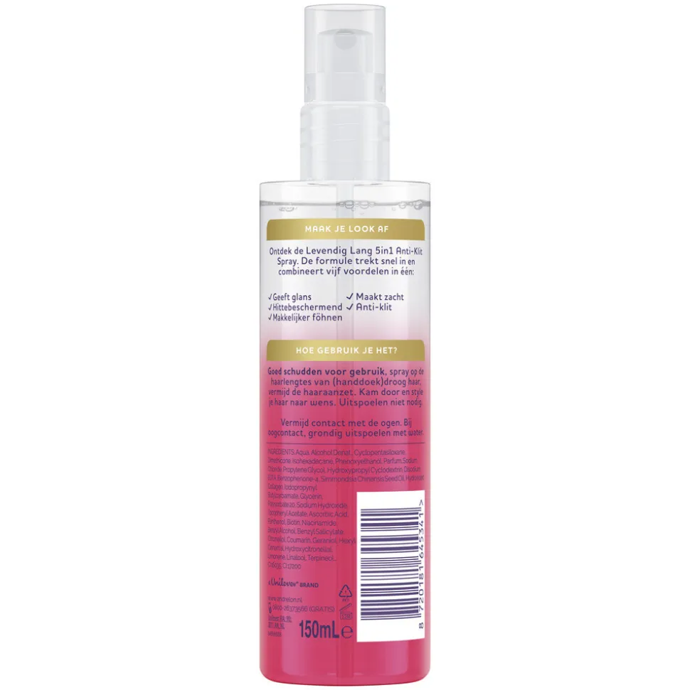 6x Andrélon 5-in-1 Anti-Klit Spray Levendig Lang 150 ml