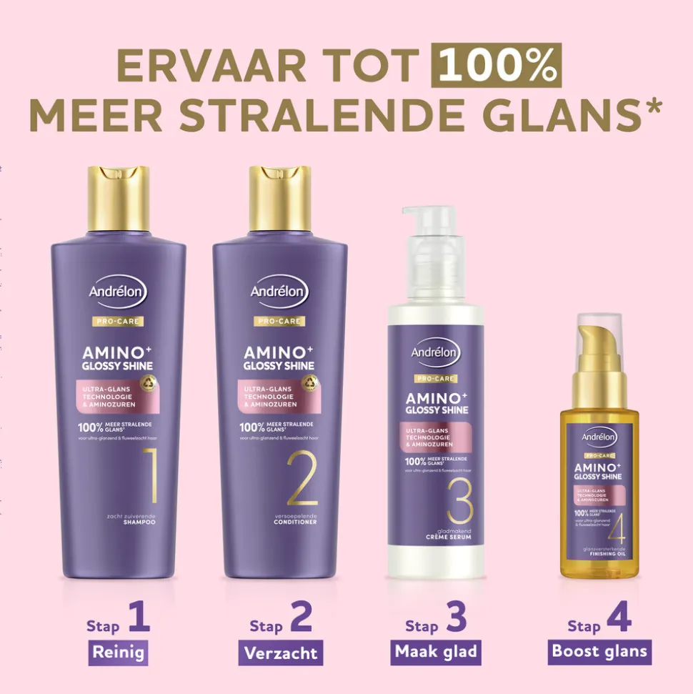 6x Andrélon Pro-Care Conditioner Amino+ Glossy Shine 200 ml