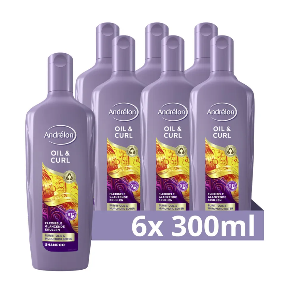 6x Andrélon Shampoo Oil & Curl 300 ml