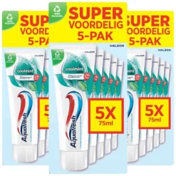 3x Aquafresh 5-pack Tandpasta Coolmint 5 x 75 ml