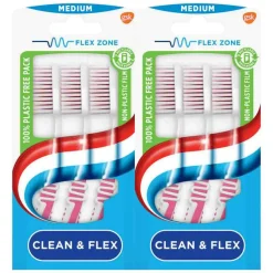 2x Aquafresh Tandenborstel Clean & Flex Hard 3 stuks