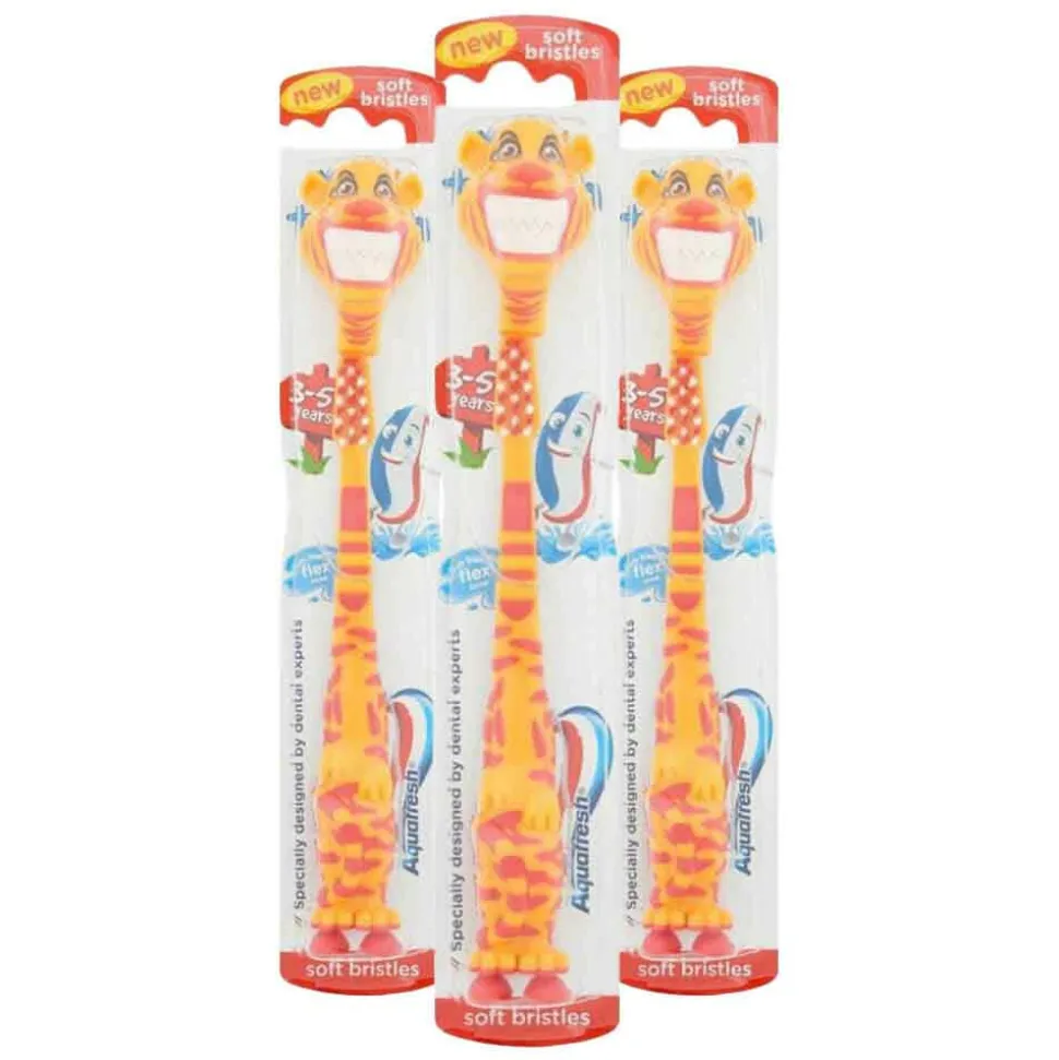 3x Aquafresh Tandenborstel Eerste Tandjes Soft Stage 2