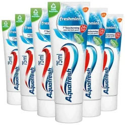 6x Aquafresh Tandpasta Freshmint Frisse Adem 75 ml