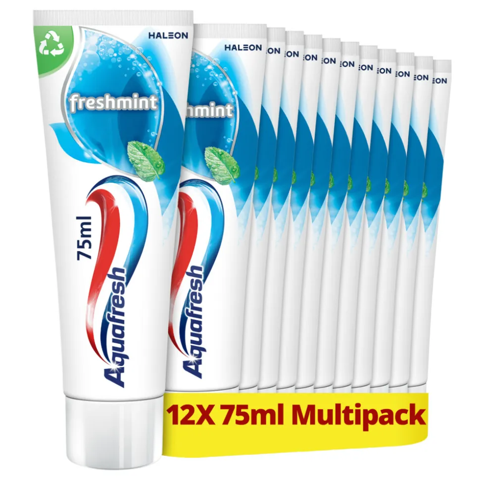 12x Aquafresh Tandpasta Freshmint Frisse Adem 75 ml