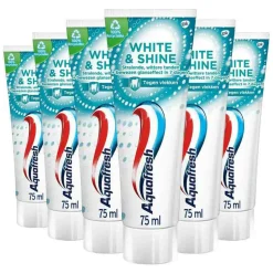 6x Aquafresh Tandpasta White & Shine 75 ml
