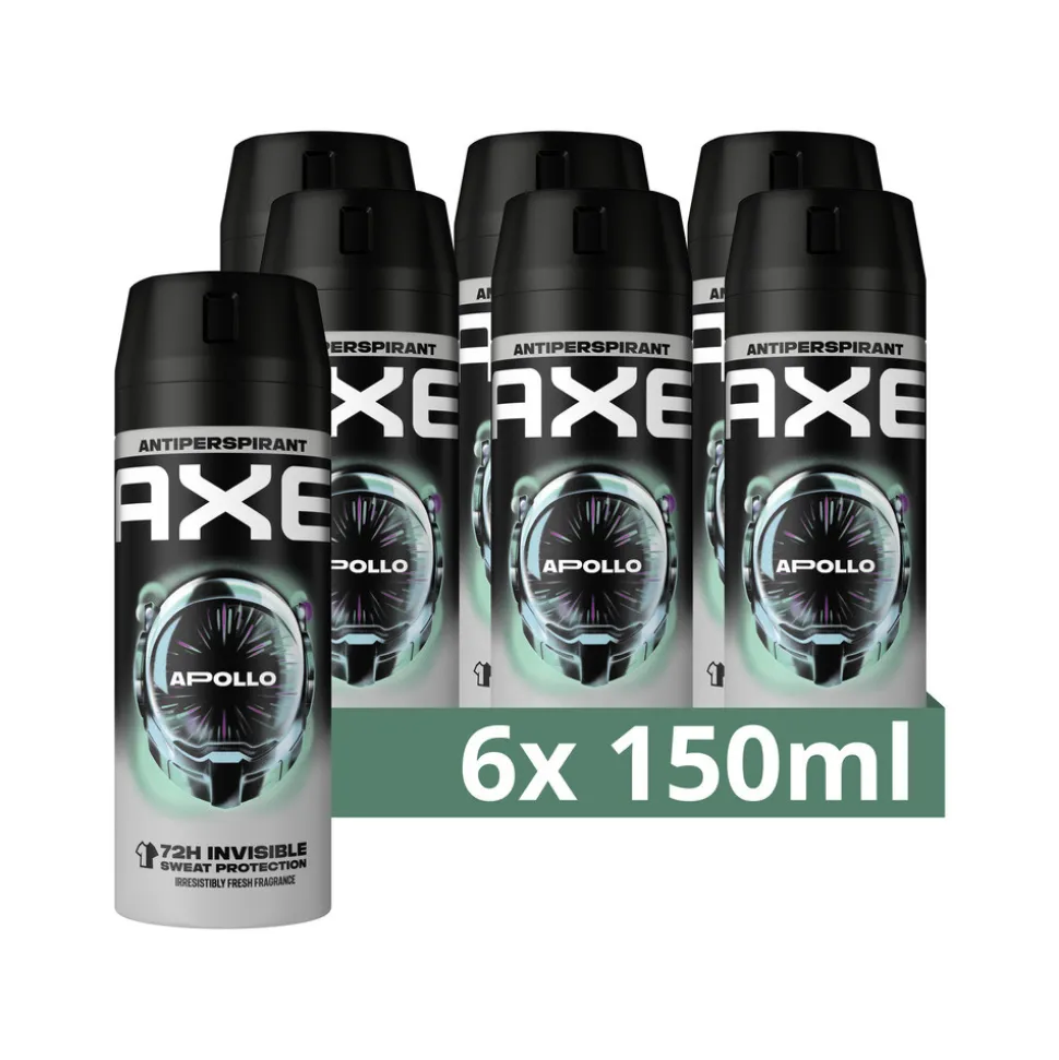 6x Axe Anti-Transpirant Spray Apollo 150 ml