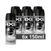 6x Axe Anti-Transpirant Spray Black 150 ml