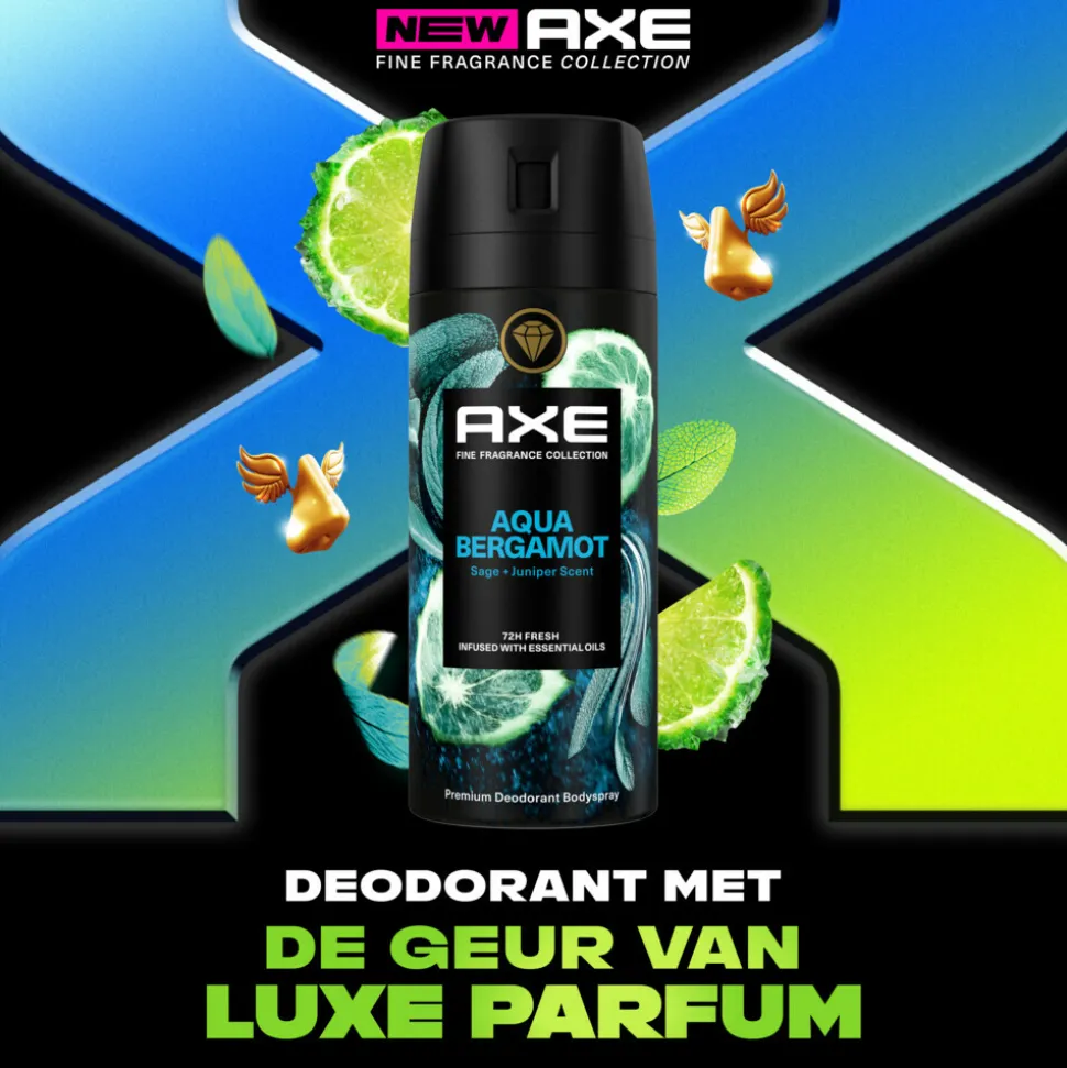 6x Axe Deodorant Bodyspray Aqua Bergamot 150 ml