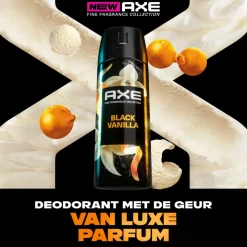 6x Axe Deodorant Bodyspray Black Vanilla 150 ml