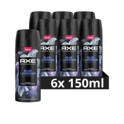 6x Axe Deodorant Bodyspray Blue Lavender 150 ml