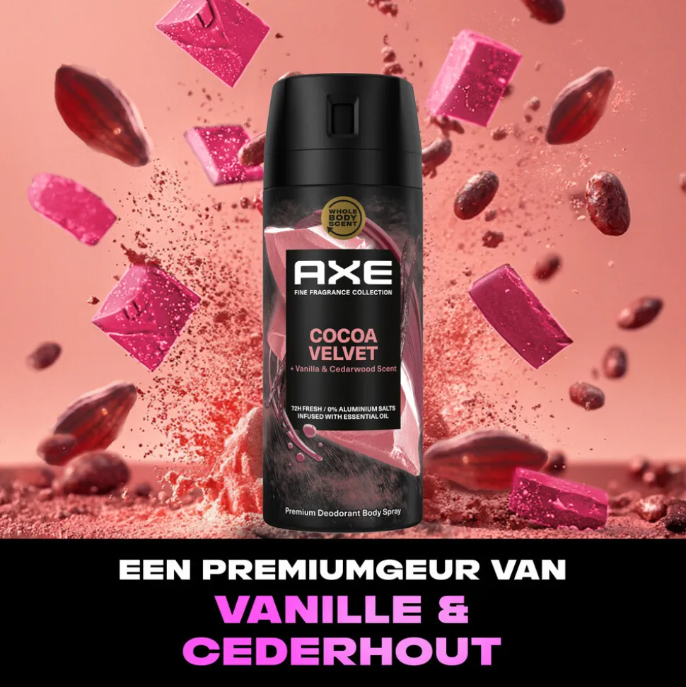 6x Axe Deodorant Bodyspray Cocoa Velvet 150 ml