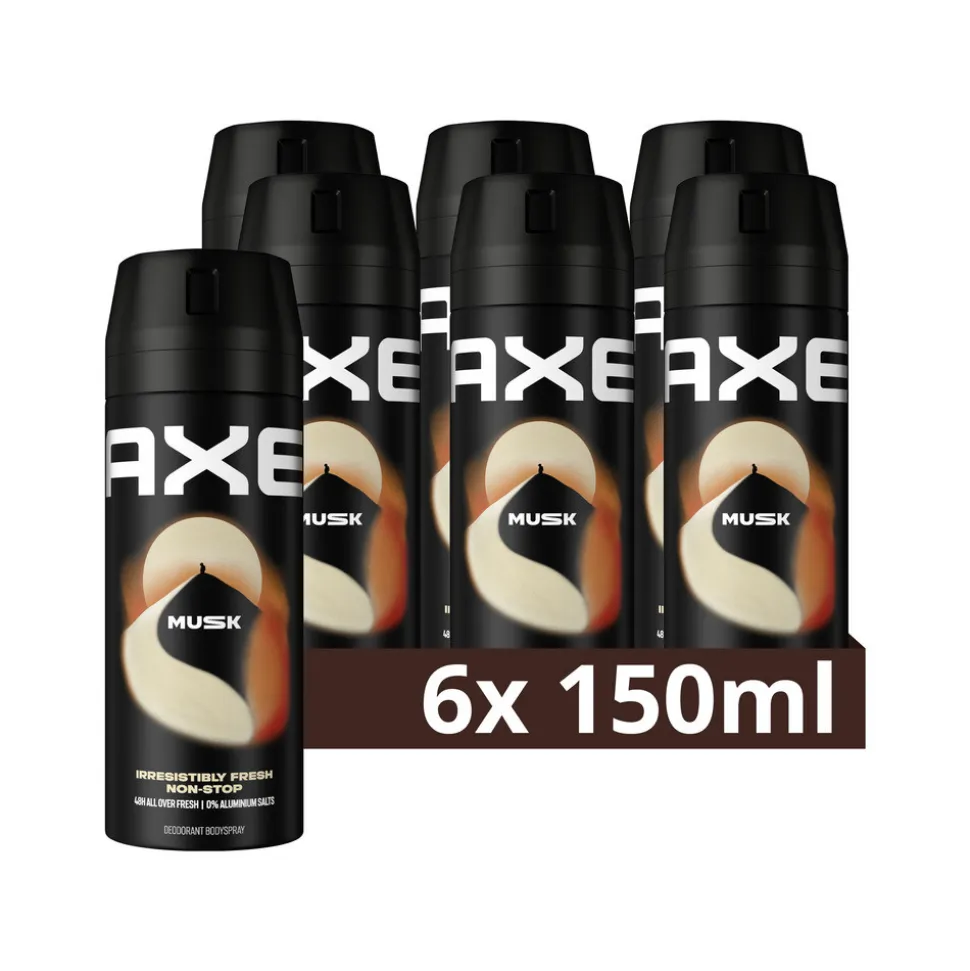 6x Axe Deodorant Bodyspray Musk 150 ml